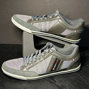 Zapatillas Alpine Swiss - Talla 14 - Gris Nylon con Cuero Sintético y Borde de Gamuza Genuina - Imagen 1 de 8