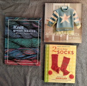 Lot of 6 KNITTING BOOKS - Babies - Socks - PATTERNS - Basics - HANDBOOK - Picture 1 of 2