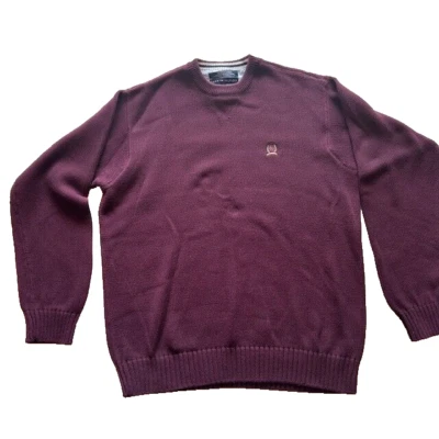 Tommy Hilfiger Sweater Jersey Mens Large Maroon Crew Neck - Image 1 of 4