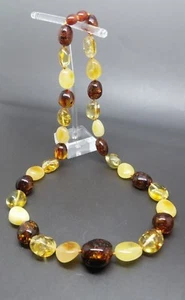 21" Beautiful Genuine Baltic Amber Necklace for Woman MIX Color - Picture 1 of 7