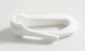 Kunststoff - Karabiner - Haken - weiß - 4,85 cm - 10 STÜCK - Bild 1 von 2