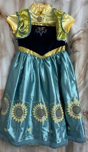DISNEY PARKS Girls FROZEN PRINCESS Anna Coronation COSTUME Dress sz 9-10 NEW - Picture 1 of 2