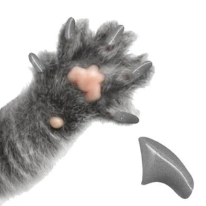 ELEMENTAR SILBER ~ 60 STÜCK weiche Nagelkappen für Katzenkrallen ~ HÜBSCHE KRALLEN ~ Pfoten - Bild 1 von 1
