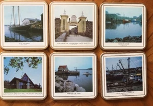 Vintage Pimpernel Nova Scotia Souvenir Coaster Set Of 6 Canada MIB - Picture 1 of 10