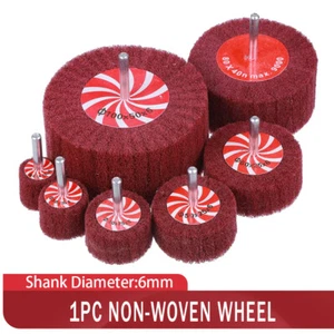 1pcNon-woven Flap Polishing Buffing Wheel Nylon Scouring Abrasive Polishing Flap - Picture 1 of 9