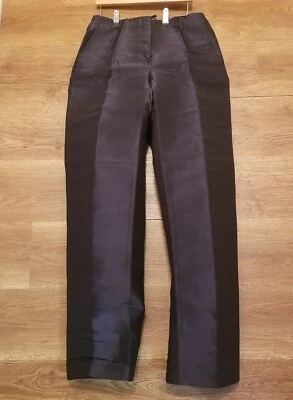 RARE VINTAGE BURBERRY PSORUM COLLECTION WOMEN'S SILK PANTS Size 6 - Image 1 of 4