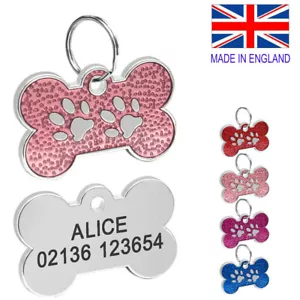 Dog Tag Engraved Personalised Pet Tags Name Disc ID Cat Tags Animal Cat Collar - Picture 1 of 12