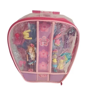 Mattel Polly Pocket Fashion Polly Fun 2001 estuche transparente desplegable incompleto - Imagen 1 de 7