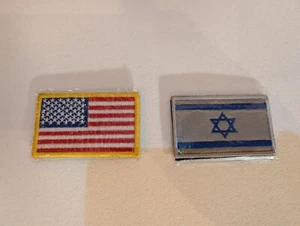 Lotto 2 toppe bandiera USA e Israele nuove - Foto 1 di 1