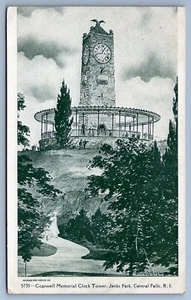 Cogswell Memorial Clock Tower Jenks Park Central Falls Rhode Island postcard D5 - Picture 1 of 2