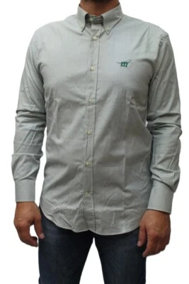 CAMICIA 105 €-70% HENRY COTTON'S UOMO 52023 14 BIANCO VERDE ult.mis.disp. 40 A/I - Immagine 1 di 3