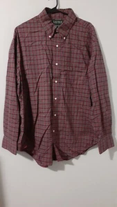 Lauren Ralph Lauren Button Down Long Sleeve Shirt Cotton Plaid 17 34/35 Men - Picture 1 of 7