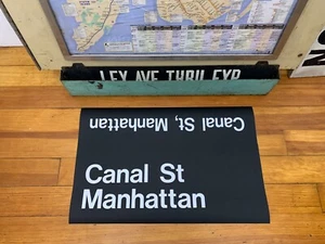 NY NYC SUBWAY ROLL SIGN CANAL ST TRIBECA SOHO HOLLAND TUNNEL MANHATTAN CHINATOWN - Picture 1 of 6