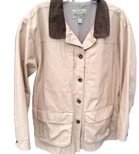 Cabela's Chore Coat Womens Plus Sz 2XL Canvas Lined Corduroy Collar Barn Jacket - Picture 1 of 11