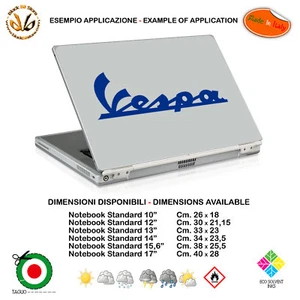 Vespa scritta pvc blu adesivo notebook tablet sticker pvc cropped blu 1 pz. - Bild 1 von 2