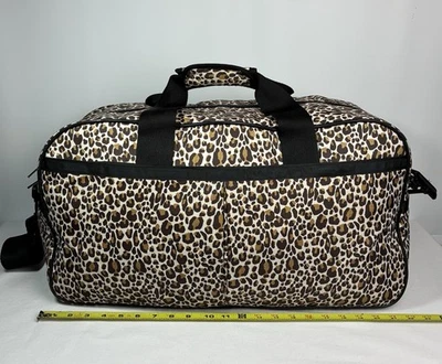 "Bolso de viaje LeSportsac XL 22"" bolsa de viaje de fin de semana para pasar la noche equipaje en leopardo" Foto 1 de 4