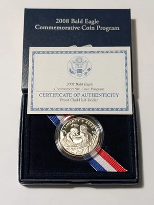 2008-S San Francisco Bald Eagle Proof Box And COA Clad Half Dollar  - Image 1 of 3