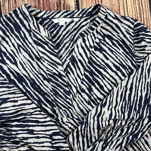 Boden Mujer Túnica Talla 12 Estampado Ligero Cuello Dividido Camisa Vestido Manga 3/4 - Imagen 1 de 12