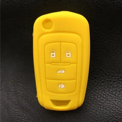 Fit CHEVROLET BUICK 4 Button Flip Remote Smart Key Silicone Skin Case Cover NEW - Image 1 of 4