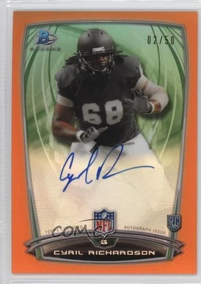 2014 Bowman Rookie Chrome Refractor Orange Border /50 Cyril Richardson Auto RC - Image 1 of 2