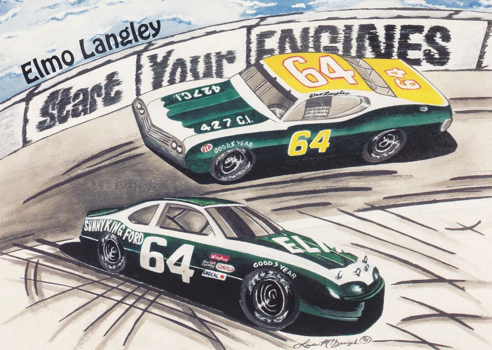 ELMO LANGLEY - ARRANCA TUS MOTORES POSTAL 7" X 5" - #3 EN SERIE Foto 1 de 1