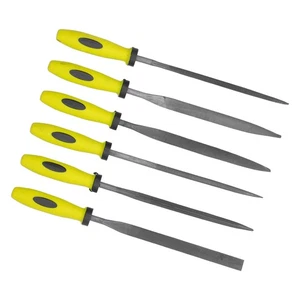 6x File Set Pointed Square Round Flat Bearing Steel Files SIL-1113 - Picture 1 of 22