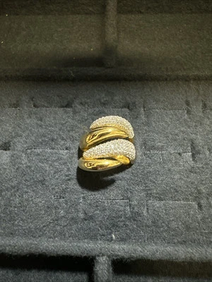 Elegant Bronze Milor Italy With Looks Like Diamonds Size 8 Ring - Image 1 of 4