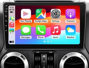 Android 13 Car Radio Jeep Wrangler JK 2007-2018 10in CarPlay Android Auto GPS BT - Picture 1 of 7