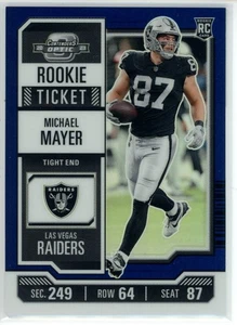 2023 Panini Contenders Optic Michael Mayer #83 Rookie Ticket Blue Prizm RC  /99 - Picture 1 of 2