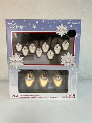 Disney Frozen OLAF Cantando 8 Ct Musical 8 Pies Cuerda de Luz Proyección Emotebrillo Foto 1 de 3