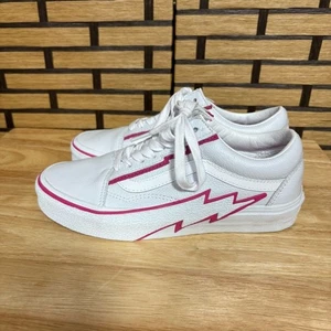 Vans weiß und rosa Lighting Bolt Sneakers Damengröße 8/Herren 6,5 - Bild 1 von 9