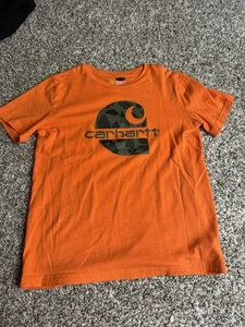 Kids Medium (10-12) Orange Carhartt Tshirt - Picture 1 of 3