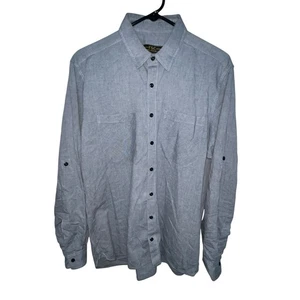 Mens F.S.C. Freemans Sporting Club Denim Gray Button Down Shirt Large Pockets - Picture 1 of 9