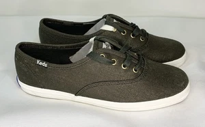NIB Keds Tennis Shoes Womens 5.5M Forest Green Lace Up Low Top Canvas Sneakers - Picture 1 of 11