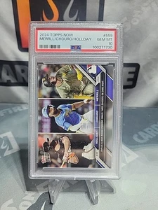 2024 Topps Now #559 Jackson Merrill/Chourio/Holliday PSA 10 - Picture 1 of 2