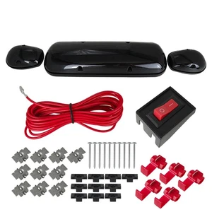 3pc Cab Roof Marker Running Lights w/Amber LED Lamps For Truck SUV Smoked Lens - Picture 1 of 5