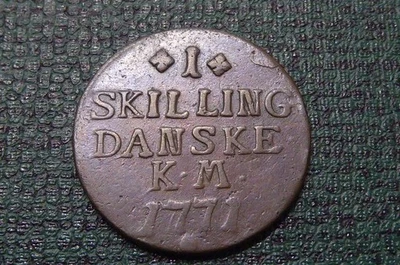DENMARK , 1 SKILLING , 1771  (NF522) - Imagem 1 de 2