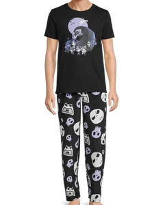 Disney The Nightmare Before Christmas Skellington Schwarz Pyjama Schlafset M - Bild 1 von 1