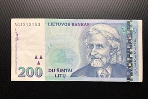 LITHUANIA 200 LITU 1997 P-63 Prefix AG - Picture 1 of 2