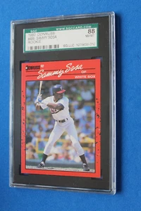 Tarjeta de novato de béisbol Donruss 1990 Sammy Sosa #489 SGC 88 - Imagen 1 de 3