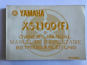 Manuel propriétaire YAMAHA XS 1100 2H9 owner's manual betriebsanleitung - Picture 1 of 3