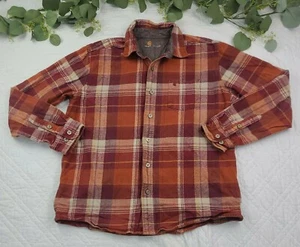 Carhartt Herrenhemd orange und rot kariert Knopfleiste Größe L - Bild 1 von 7