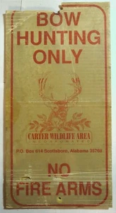 Carter Mountain Wildlife Area Cervo Arco Caccia Bondry Insegna Scottsboro AL Alabama - Foto 1 di 2