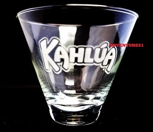 VASO DE BEBIDA CORTA DE LICOR DE CAFÉ KAHLUA RARO GRABADO EN BLANCO MARCA, ¡NUEVO! - Imagen 1 de 3