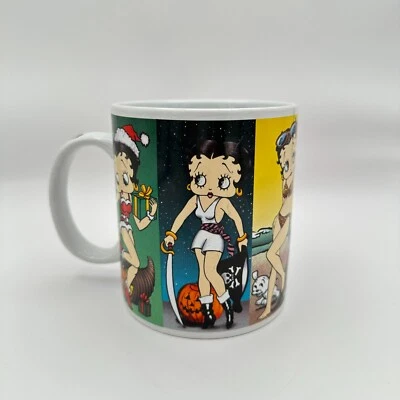 Taza de café vintage Betty Boop Thru The Year taza coleccionable de cerámica vacaciones 1998 Foto 1 de 4