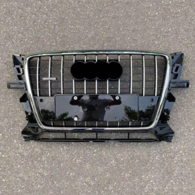 Estilo SQ5 Para Audi Q5 Tiras Cromadas Negro Radiador Parachoques Delantero Parrilla 2009-2012 Foto 1 de 4