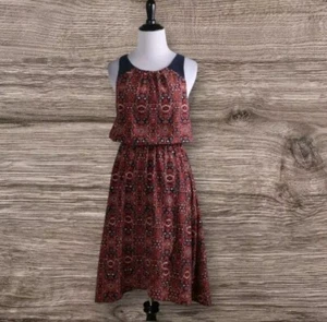 Athleta Dress NWT Martinique Sleeveless Tassel Keyhole Sz Medium Bold Pattern - Picture 1 of 17