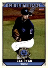 2019 Mobile BayBears Choice #19 Zac Ryan Merrillville Indiana IN Baseball Card