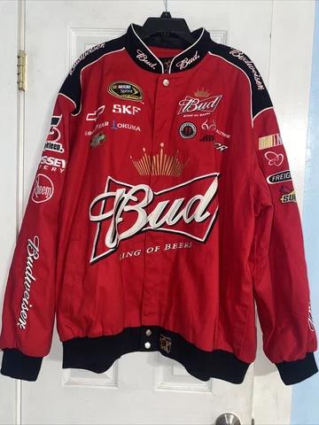 Nascar-Kevin Harvick Budweiser JH Design Jacket Size 3XL Cover