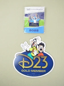 2025 D23 Gold Member Disney Fan Club Exclusive Stitch Pin & Goofy Movie Magnet - Bild 1 von 4